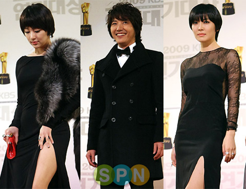 윤은혜·김소연·윤상현, 2009 KBS 연기대상 인기상