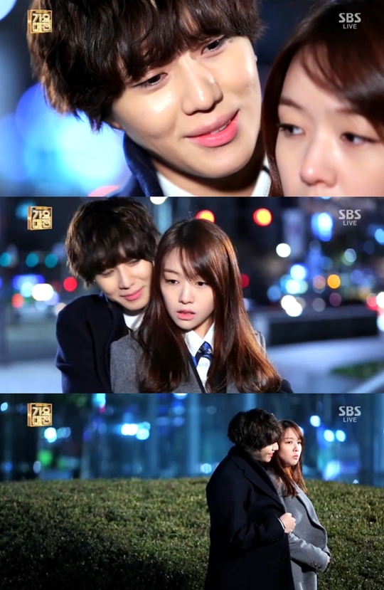 ''SBS 가요대전'' 태민·민아 "아르바이트 가지 마" 귀여운 백허그