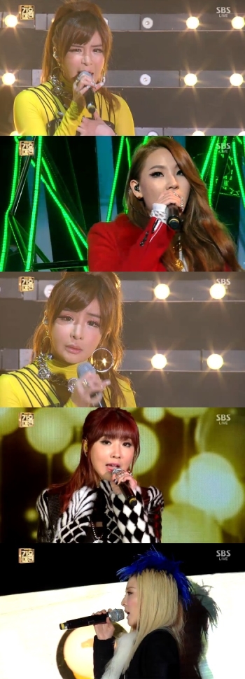 ''SBS 가요대전'' 투애니원, 박봄 부은 얼굴 VS 공민지 물 오른 미모