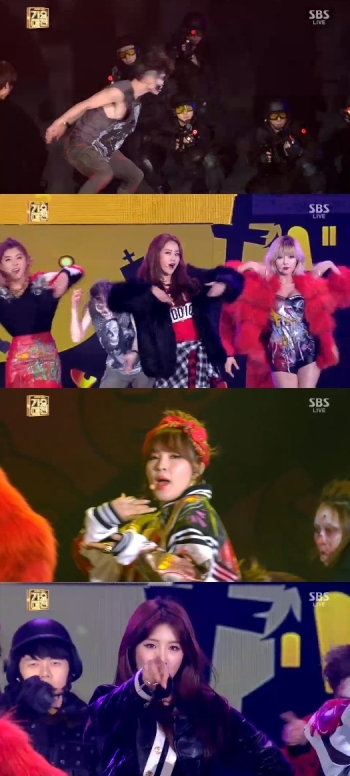 ''SBS 가요대전'' 포미닛 좀비 퍼포먼스, 매혹적으로 ''이름이 뭐예요?''