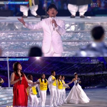 이승철 조수미 나윤선, 소치 폐막식서 '아리랑' 열창.. '감동 물결'