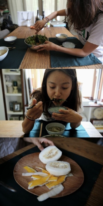 이효리 블로그, 깨알 재미 선사..이번엔 `비빔밥과 참외`