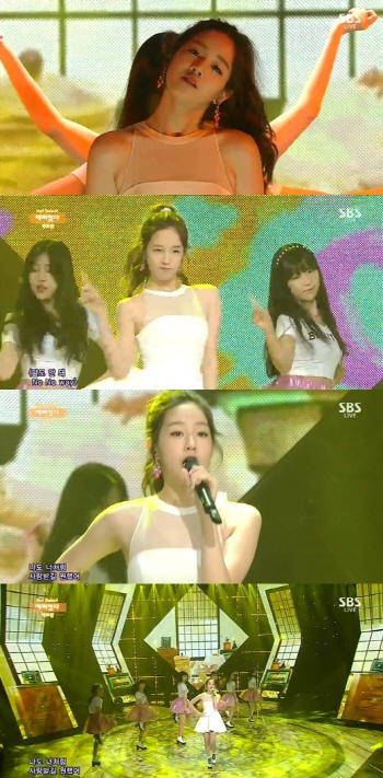 `32kg 감량` 박보람, 인기가요 데뷔무대..예뻐졌다