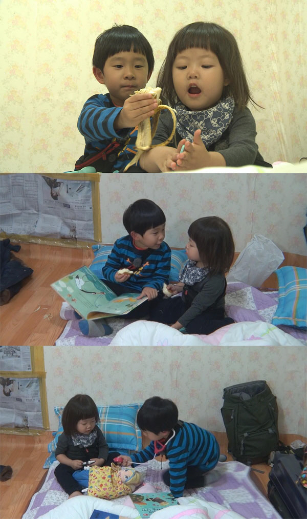 `아빠어디가` 정다윤, 꿈에 그리던 `미뉴으리 오빠` 만나 꺄르르