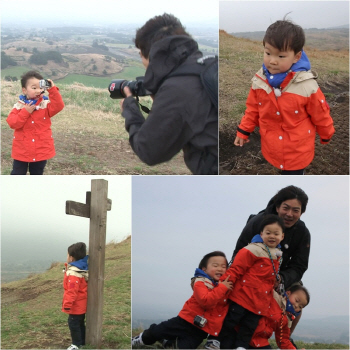 '슈퍼맨' 삼둥이 맏형 대한, 산 정상 밟은 장남에 '송일국 감동'