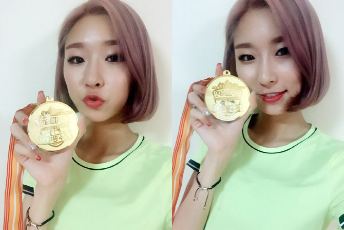 달샤벳 가은, '아육대' 금메달 인증 "뿌듯 뿌듯"