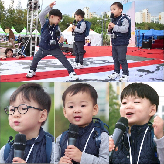 `슈퍼맨` 삼둥이, 송도 노래자랑서 주체할 수 없는 `흥` 발산