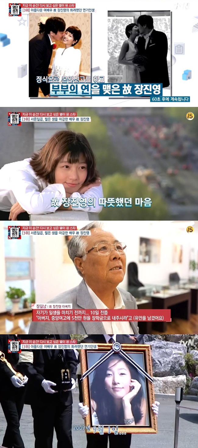 故 장진영, 사망 전 혼인신고부터 기부 부탁까지.. 뭉클
