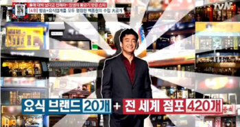 "백종원, 전세계 점포 420개..방송까지 평정하며 수백억대 수익"