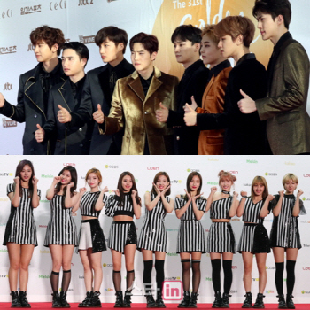 [골든디스크]음반은 엑소, 음원은 트와이스… 가요계 양분(종합)