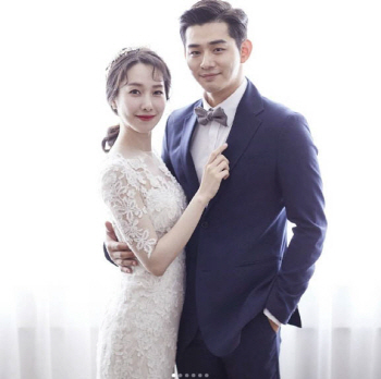 장진영♡강해인, 아름다운 웨딩화보…"너무 이쁘다"
