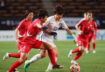 '평양의 기적 재현은 없었다' 한국 女축구, 북한에 석패