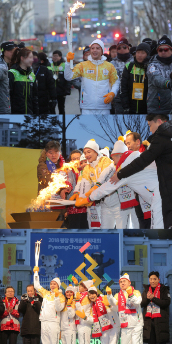 장근석 `2018 평창동계올림픽` 춘천 구간 성화봉송 대미 장식