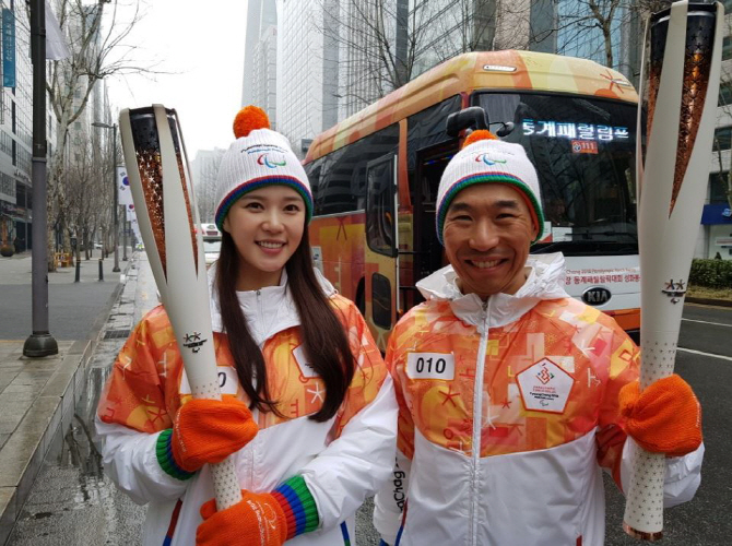 레이양, 2018 평창 동계패럴림픽 성화 봉송