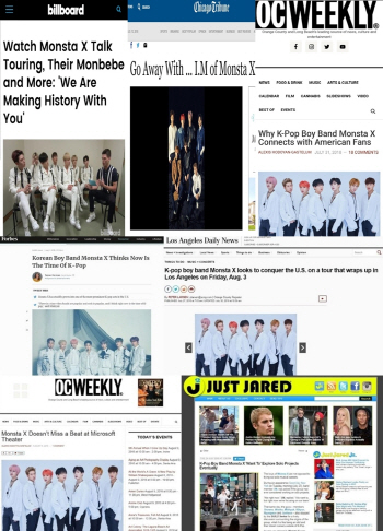 몬스타엑스 美 투어, 현지 언론 집중 조명