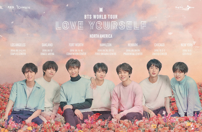 방탄소년단, 10월 美스타디움 공연 티켓 4만석 전석 매진