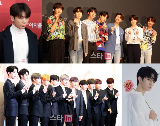 '완판 파워' 방탄소년단-워너원…2019년도 광고계 대세