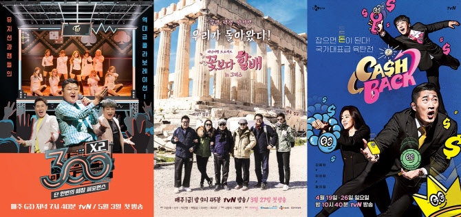 '꽃보다 할배'→'300'…tvN 예능, 글로벌 관심 지속