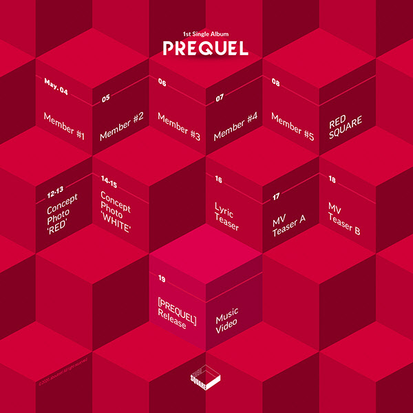 신예 레드스퀘어, 데뷔 초읽기…'PREQUEL' 스케줄러 공개
