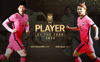 손흥민-장슬기, 2020년 한국축구 빛낸 KFA '올해의 선수'