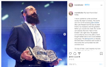 美유명 프로레슬러 존 후버(WWE 루크 하퍼), 폐질환으로 사망