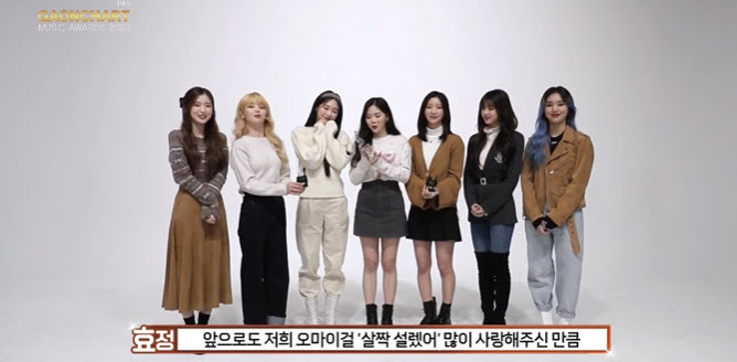 오마이걸, 2020년 4월 음원부문 올해의 가수상 [가온차트 뮤직 어워즈]