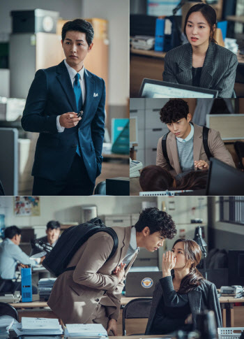 '빈센조' 송중기, 전여빈 구하러 경찰서 등판…옥택연과 조우 무슨일?