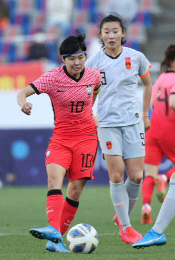 한국 女축구, 중국에 뼈아픈 패배...도쿄올림픽 본선행 '빨간불'