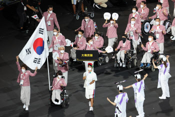 한국 선수단, 도쿄 패럴림틱 개회식 82번째로 입장