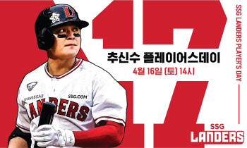 SSG, 16일 삼성전 ‘추신수 플레이어스 데이’ 진행