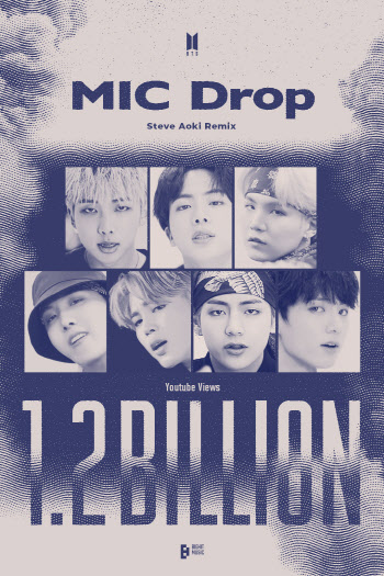 방탄소년단, 'MIC Drop' 리믹스 뮤비 12억뷰