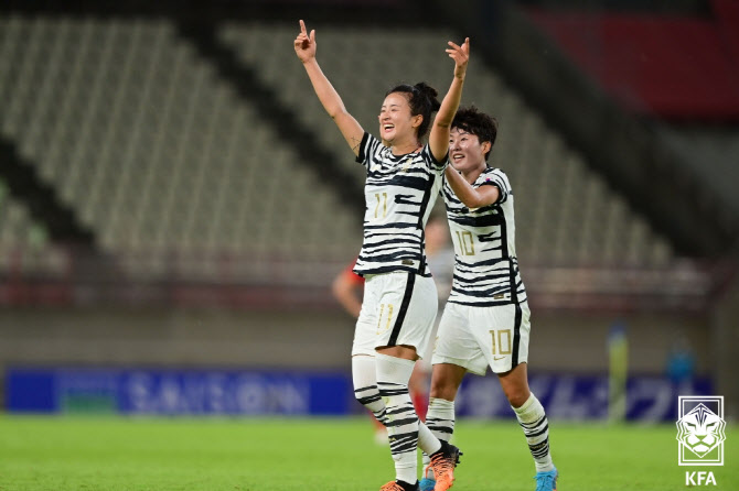 '최유리 빛바랜 선제골' 한국 女축구, 중국에 1-1 무승부...우승 물거품