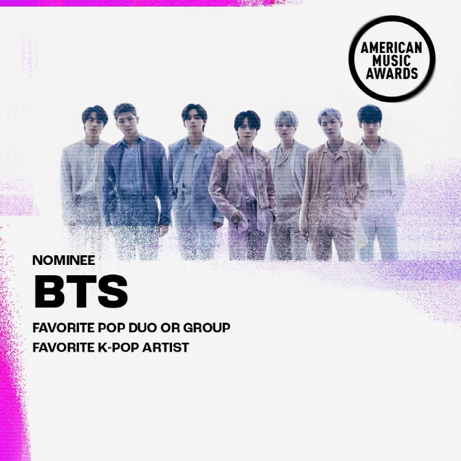방탄소년단, '2022 AMA' 2개 부문 노미네이트