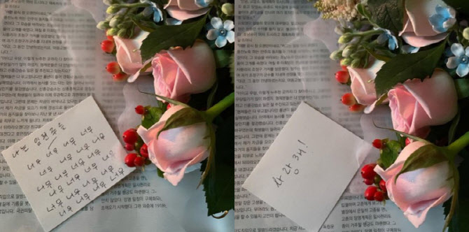 임현주, ♡다니엘 튜더 손편지 공개 "너무 사랑해"