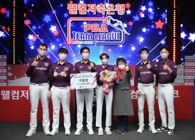 “파이팅! 대신 아리아리!” 크라운해태, PBA 우리말 응원 으뜸상