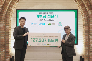 JYP 숍, 그린 프로젝트 수익금 1억원 기부
