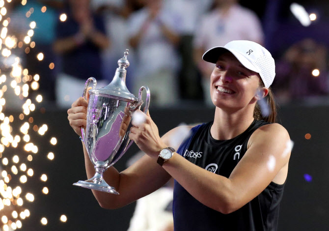 시비옹테크, 여자 테니스 랭킹 1위 탈환…시즌 최종전 우승