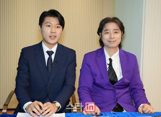 [포토]김도영,차승환 '나눔골프대회 사작해볼까요'