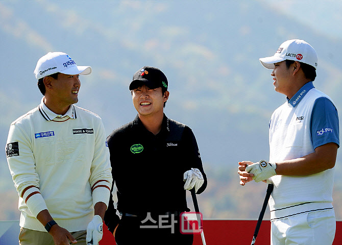 [포토] 조우영, 김민규, 장유빈 '남자 골프의 젊은피'