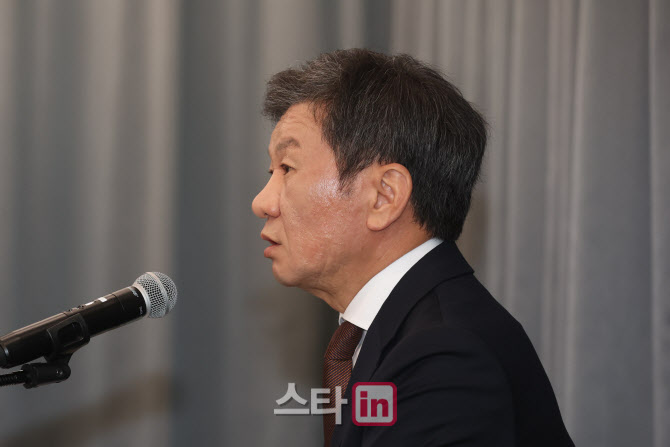 [포토]발언하는 정몽규 후보자