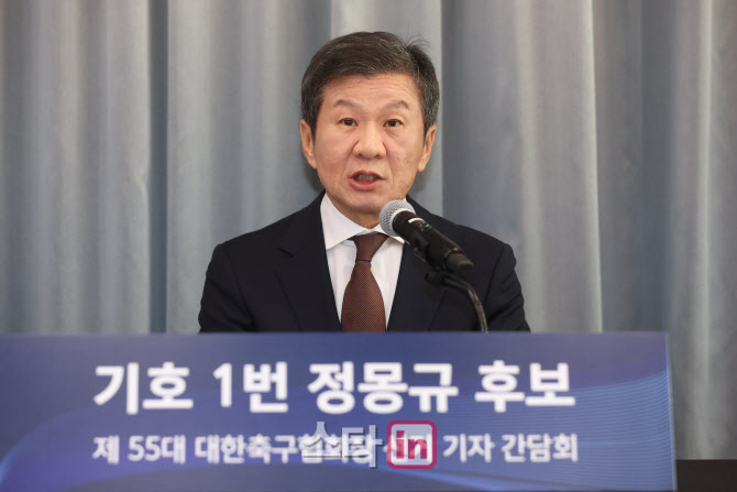 [속보] 정몽규, 제55대 대한축구협회장 당선... ‘4연임’