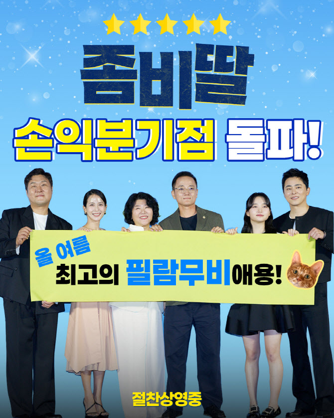 '좀비딸', 개봉 7일 만에 손익분기점 돌파… 올해 최단 기록