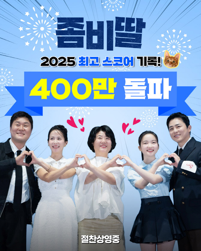 '좀비딸', 올해 개봉작 첫 400만 돌파… 흥행 넘버원