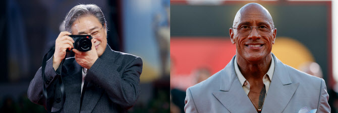 '어쩔수가없다' 박찬욱, 베니스 적수 만났다 …드웨인 존슨 15분 기립박수