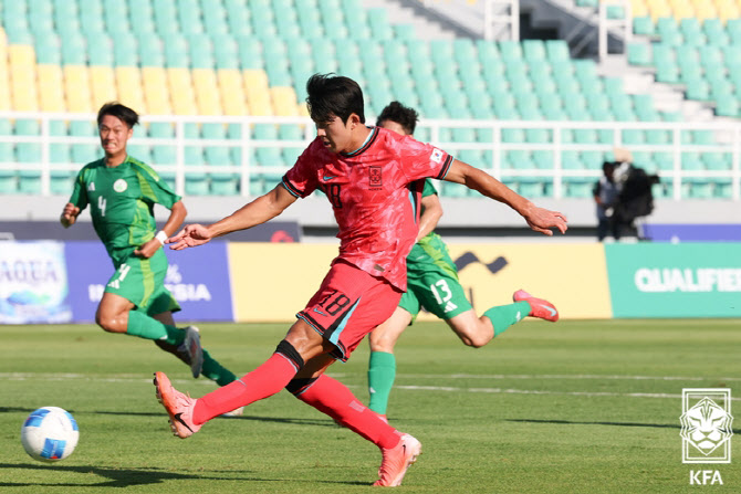 이민성호, U-23 아시안컵 예선 첫 경기서 마카오에 5-0 대승