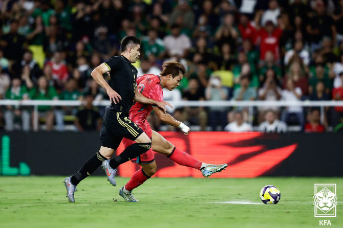 오현규, 후반 30분 추가골...한국 축구대표팀, 멕시코에 2-1 역전