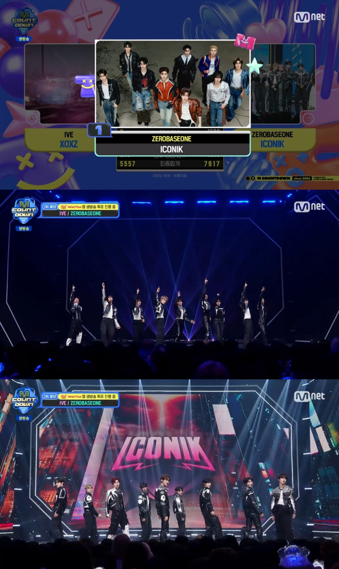 제로베이스원, '아이코닉'으로 음방 3관왕