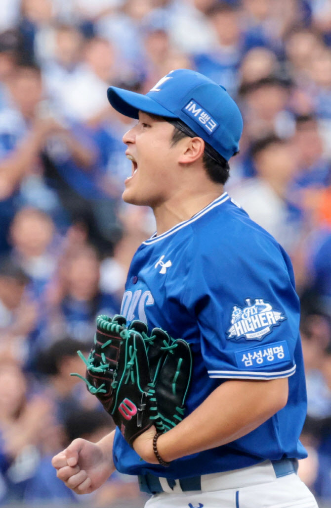 '최원태 7이닝 1실점 역투' 삼성, 한화에 반격...PO 1승1패 원점