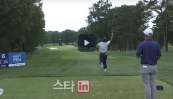 감 좋은 김시우, 252야드에서 홀인원..디오픈 이어 10개월 만에 '손맛'