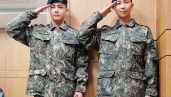 "전역합니다! 끝!"… 방탄소년단 RM·뷔, 팬들 곁으로